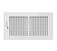 AC Infinity Register Vent Grille 150x300mm, White HVAC Vent Register Replacement, Heavy Duty Steel Air Vents for Ceiling, Wall, and Floor Registers, 6" x 12"