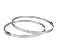 AC Infinity Stainless Steel Duct Clamps, 300mm Pack of 2 for Ducting, Heating, Cooling, Exhaust, Ventilation, 12-Inch