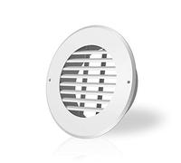AC Infinity Wall-Mount Duct Grille Vent 150mm, White Steel HVAC Vent Cover | Heavy-Duty Powder-Coated Steel with Rear Duct Collar for Air Intake Exhaust Heating Cooling Grow Rooms and Ventilation 6-Inch