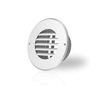 AC Infinity Wall-Mount Duct Grille Vent for 100mm Ducting, White Metal, Heating Cooling Ventilation and Exhaust, 4-Inch