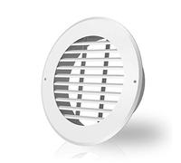AC Infinity Wall-Mount Duct Grille Vent for 200mm Ducting, White Metal, Heating Cooling Ventilation and Exhaust, 8-Inch
