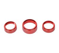 AC Knobs Air Conditioner Switch Button For Dodge For Challenger For Charger 2015 2016 2017 2018 2019 2020 2021 3pcs(Red)