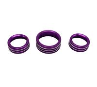 AC Knobs Air Conditioner Switch Button For Dodge For Challenger For Charger 2015 2016 2017 2018 2019 2020 2021 3pcs(PURPLE)