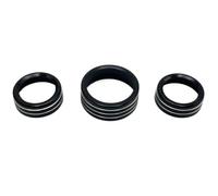 AC Knobs Air Conditioner Switch Button For Dodge For Challenger For Charger 2015 2016 2017 2018 2019 2020 2021 3pcs(Black)