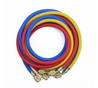 AC Manifold Gauge Set for R134a R22 R404a 502, 600 PSI Working Pressure, 1.5M (5FT) Rubber Hoses with 1/4" SAE Female Fittings