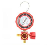 AC Manifold Gauge Set for R22 R410A R32 R134A - Dual Pressure Scale Refrigeration Diagnostic Tool with Sight Glass & Quick Release Valve for HVAC Air Conditioning System(Blue)
