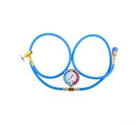AC Manifold Gauge Set R134a R22 with Can Tap | Includes can tap with back-flow preventer, brass valves, aluminum body, fits R134a R22 R410a