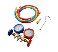 AC Manifold Gauge Set R410A R32 R404A R134A HVAC Diagnostic Testing Tool Kit With Brass Valves For Automotive Air Conditioning Charging(B)