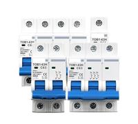 AC MCB TOB1-63H C Curve 230/400V~ 50/60Hz Mini Circuit Breaker 1P 2P 3P 4P 3A 6A 10A 16A 20A 25A 32A 40A 50A 63A 6kA(2P,16A)