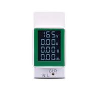 AC Meter 4IN1 DIN Rail 110V 220V 100A Voltage Current KWH