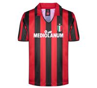 Score Draw AC Milan 1988 Retro Football Shirt Red/Black XXX-Large