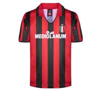AC Milan 1988 Retro Football Shirt Red/Black Medium