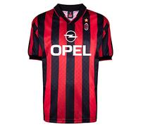 Score Draw AC Milan 1996 Retro Football Shirt Red/Black X-Large Polyester