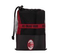 AC Milan Asciugamano in Microfibra Multiuso, Per Spiaggia, Viaggio E Sport Multi-Purpose Microfibre Towel for Beach, Travel, Black, One Size