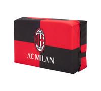 AC Milan Checkered Stadium Book Cushion, Unisex Adult, Red, Black, One Size