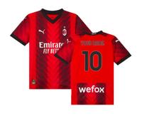 AC Milan Junior 2023 2024 Home Shirt Your Name in Red | Size: 7-8 Years AC Milan Red 7-8 Years
