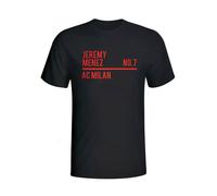 AC Milan Men's Jeremy Menez Squad T-Shirt in Black | Size: Large AC Milan Black L