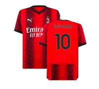 AC Milan Men's Mens 2023 2024 Home Authentic Shirt Your Name in Red | Size: Medium AC Milan Red M