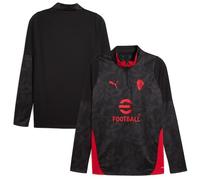 AC Milan Puma Training 1/4 Zip Top - Black