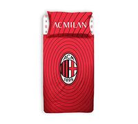 AC Milan Single Duvet Cover Set 100% Cotton Red and Black