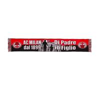 AC Milan Unisex Official AC Milan Jacquard Scarf (Pack of 1), red/black, One Size