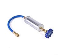 AC Oil Injector Kit, Automotive Air Conditioner System Recharge Tool, Aluminum Body Complete HVAC A/C Oil & Dye Injector with SAE Connector Fits R134a R22 R12(OF004 blue)
