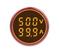 AC Panel Readout Meter with Current Loop, 22mm Round Display, V a Checker for Equipment Maintenance Daily Tasks