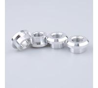 AC PERFORMANCE 1/4 NPT Female Aluminum Weld On Bung Fittings 4PCS | Weldable Fuel Tank Fitting