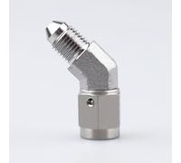 AC Performance -3 an Male to Female 45 Degree Swivel Stainless Steel Brake Fitting Adapter