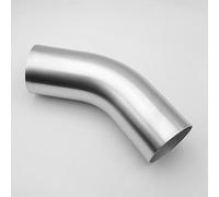 AC PERFORMANCE 4" (102mm) OD 45 Degree Aluminum Elbow Intercooler Pipe Air Intake Tube, 1.35D Radius, Brushed Finish
