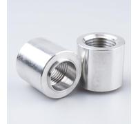 AC PERFORMANCE Aluminum Female 1/2 NPT Weld On Bung, 1/2" Weldable Fuel Tank Fitting, Pack of 2, Natural