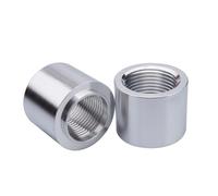 AC Performance Aluminum Female 3/4 NPT Weld On Bung, 3/4" Weldable Fuel Tank Fitting, Pack of 2, Natural