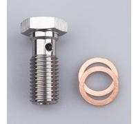 AC Performance Banjo Bolt M10 x 1.25 (24mm UHL) Stainless Steel with Copper Washers