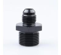 AC Performance Black Straight Aluminum Male Flare -6 an AN6 to M20 x 1.5 Male Metric Thread Pipe Fuel Fitting Adapter