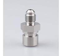 AC Performance Female M10 x 1.0 Inverted to Male 3/8 x 24 Adapter Fitting for Brake Hose Line, Stainless Steel