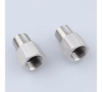 AC Performance Female M10 x1.0 Inverted to Male 1/8 x 27 NPT Thread Brake Line Fittings Adapter Stainless Steel, Pack of 2