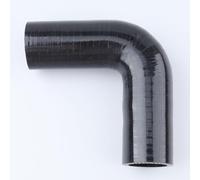 AC Performance ID 1.25" (32mm), 90 Degree Elbow Coupler, Leg Length 3.5" (90mm), 3-Ply Reinforced, Automotive Pure Silicone Hose, Black