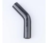 AC Performance ID 1" (25mm) 45 Degree Elbow Coupler Universal Automotive Pure Silicone Hose Intercooler/Intake Piping, Leg Length 3.5" (90mm), Black