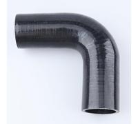 AC PERFORMANCE ID 1.5" (38mm), 90 Degree Elbow Coupler, Leg Length 3.5" (90mm), 3-Ply Reinforced, Universal Automotive Pure Silicone Hose, Black