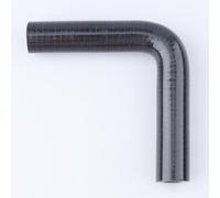 AC PERFORMANCE ID 7/16" (11mm) 90 Degree Elbow Coupler Universal Automotive Pure Silicone Hose Intercooler/Intake Piping, Leg Length 3.5" (90mm), Black