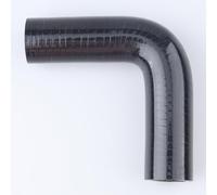 AC PERFORMANCE ID 7/8" (22mm) 90 Degree Elbow Coupler Universal Automotive Pure Silicone Hose Intercooler/Intake Piping, Leg Length 3.5" (90mm), Black