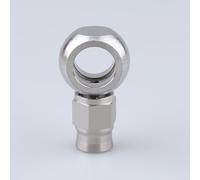 AC PERFORMANCE Stainless Steel Brake Fitting Straight Banjo Eye Hole Diameter 10.2mm to -3 AN PTFE Hose End for Braided Brake Hose With Nut & Olive (Length 30.6mm)