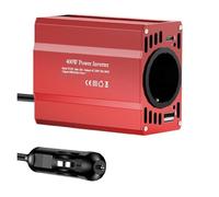 AC Power inverters DC12V to AC 220V 50HZ modified wave inverter solar car power 400W voltage portable converter, TYPE-C, USB and EU sockets(400W50HZ-red)