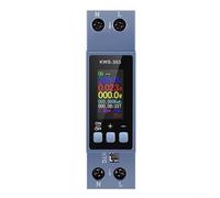 AC Power Meter, 0.96-Inch Two-Phase Current Meter 0-40A, WiFi/485 Communication Voltage Current Power Monitor for Energy Management(KWS-303WF)