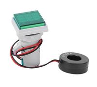 AC Power Meter, Multifunction Digital Meter Square 3-Digit Display AC Voltage Current Hertz Tester, DC 0-100V 10A Detector Voltage Current Meter Panel Amp Volt Gauge (Green)