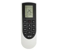 AC Remote Replacement with LCD Display, English Button Layout, Mode Fan Swing Timer Access, Home Guest Room Control, White Black ABS Housing Ac Remote Replacement Lcd Controller English Home