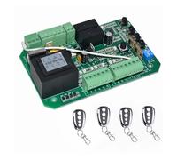AC Smart Circuit Board Control Card Mother Board Plate For Sliding Gate Opener Motor Replacement PCB Circuit Board For PY600ac SL600 SL1500 PY800 Model for Factories, Schools, Residences(4 remote)