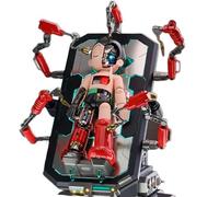 [AC] Sogyo TRON Model-Kit Astro Boy Armored Mecha Robot Movable Assembly Type Plastic Model DX Version Assembly Bed Included