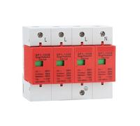 AC SP1 Surge Protective Device 2P SPD Arrester Low Voltage House 3/4 Pole Surge Protection AC385V 20ka~40KA 60KA 80KA 100KA 1Pcs(Red,AC385V_20-40KA_3P)