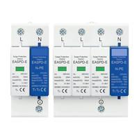 AC SPD 1P+NPE 3P+NPE 50KA T1 T2 385V 275V House Lightning Surge Protector Protective Solar Low-Voltage Arrester Device Din Rail(2P,AC 275V)